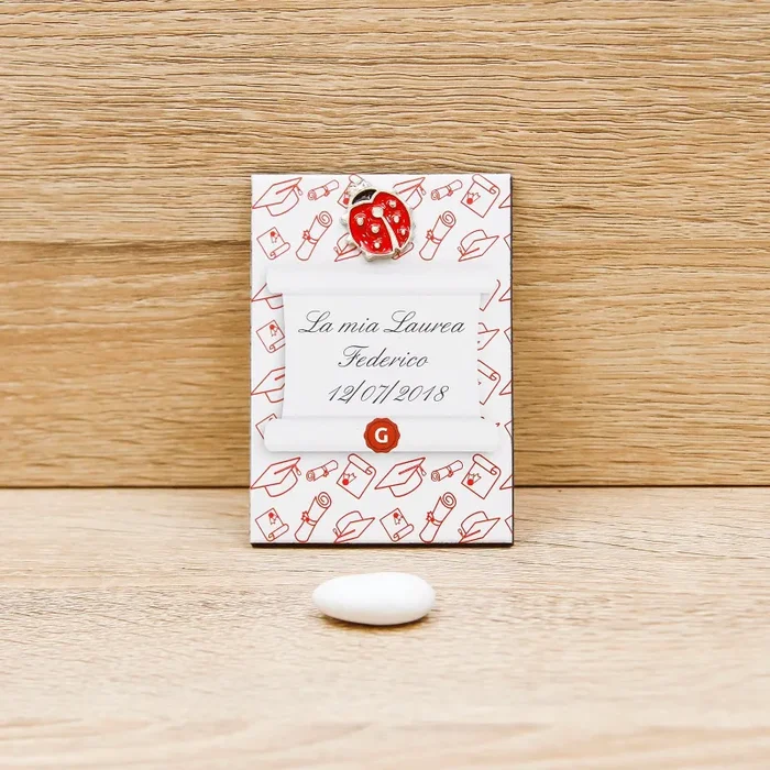 Magnete Personalizzato Laurea Coccinella