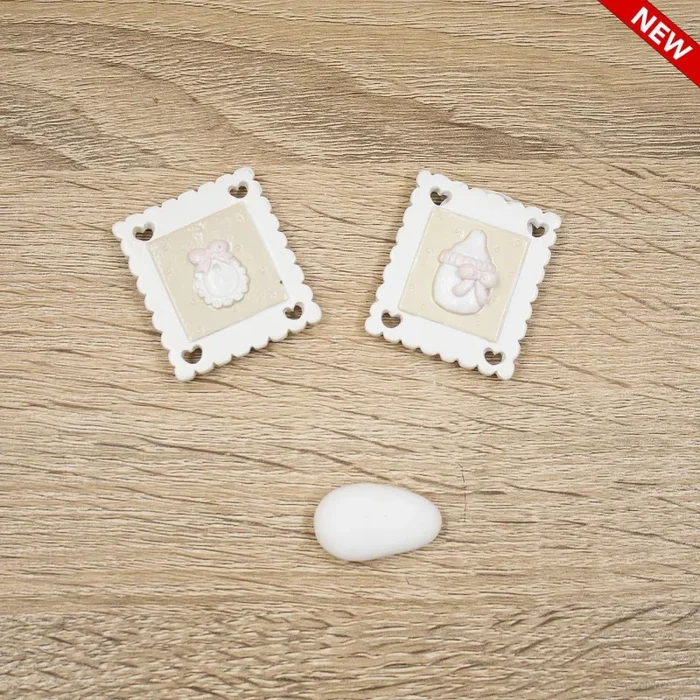 Magnete Simbolo Nascita Rosa con Cornice Online ora