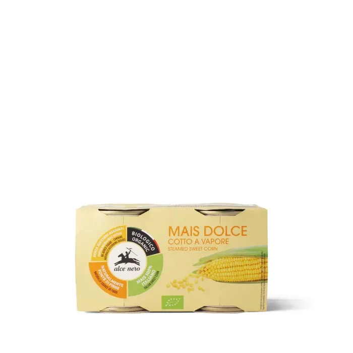 Mais dolce cotto a vapore biologico 2X160 GR- Alce nero