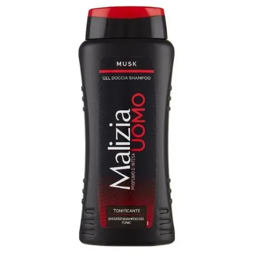 Malizia uomo doccia shampoo gel musk tonificante 250 ml