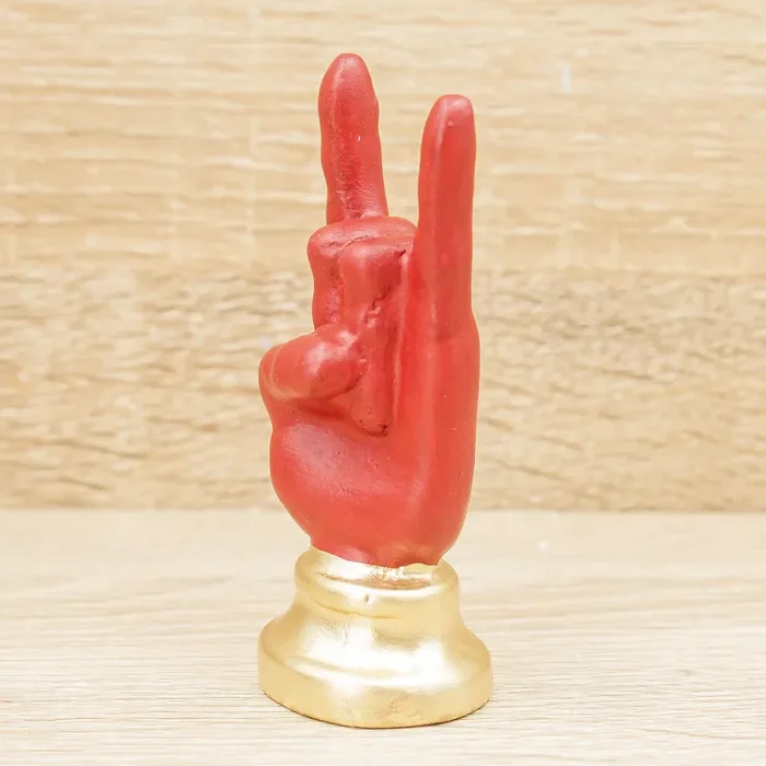 Mano Corna Piccola Rossa e Oro Bella Napoli - immagine 2