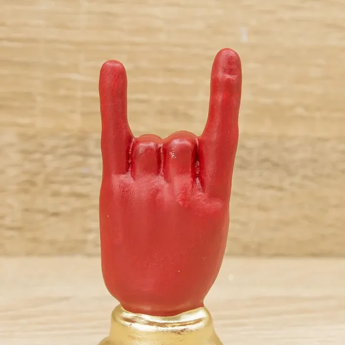 Mano Corna Piccola Rossa e Oro Bella Napoli - immagine 3