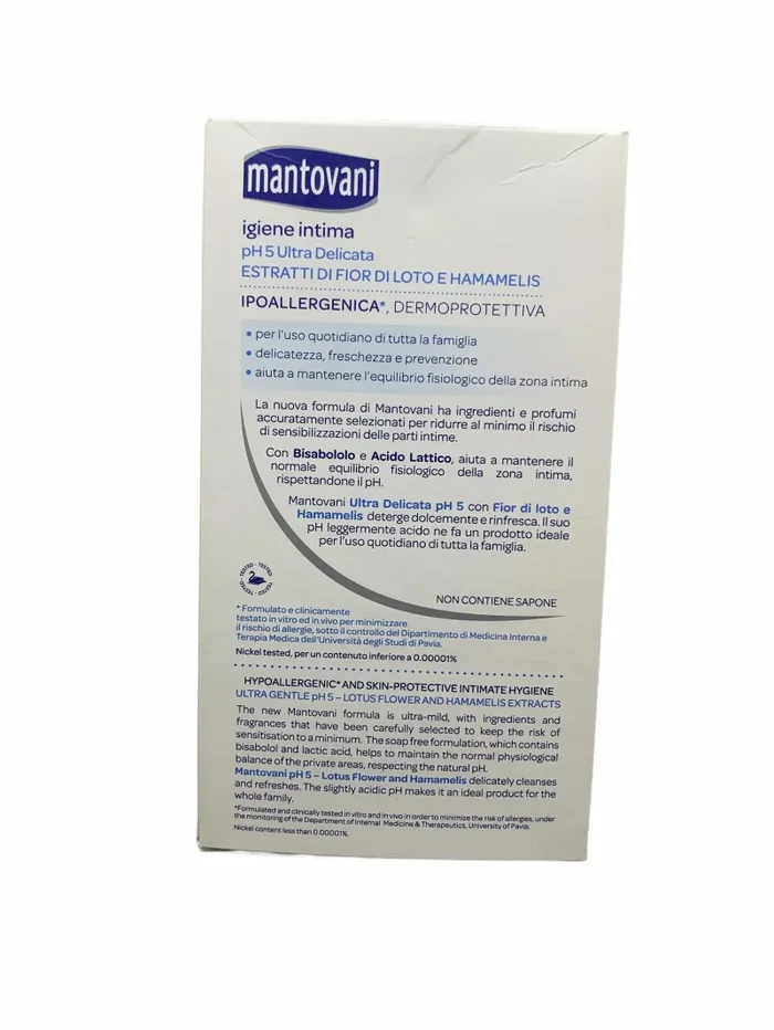 Mantovani intimo dermoprotettivo con estratti di fior di loto e hamamelis 200 ml - immagine 2