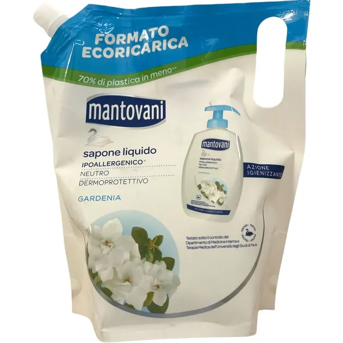 Mantovani sapone liquido ricarica classico gardenia 750 ml