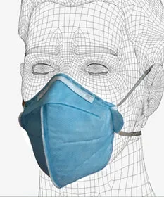 Mascherina con valvola FFP3 c/v gialla