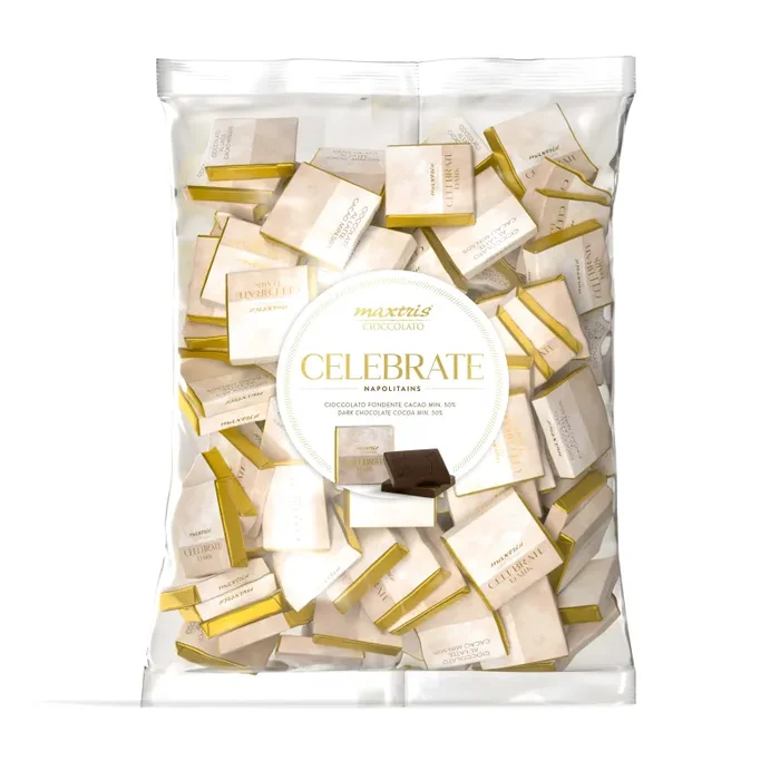 Maxtris Celebrate Napolitains Mini Tavolette Cioccolato Fondente Dark Avorio 1 Kg