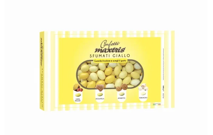 Maxtris Confetti Ciocomandorla Sfumati Giallo 1 Kg Vendita online