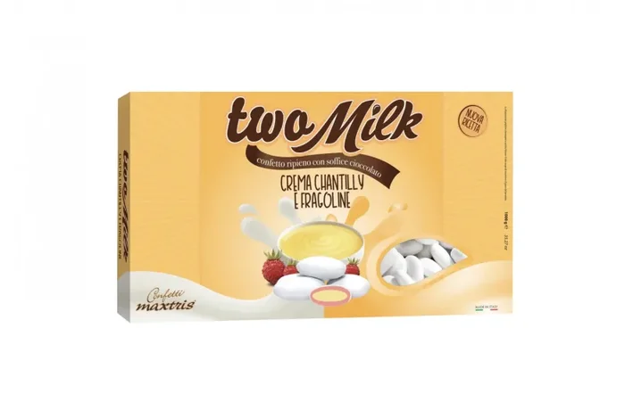 Maxtris Confetti Two Milk Crema Chantilly e Fragoline 1 Kg Moda