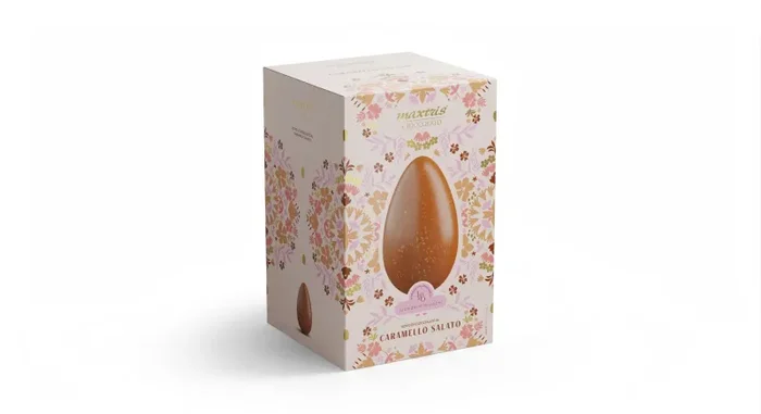 Maxtris Uovo di Pasqua Cioccolato al Latte al Caramello Salato 450 Gr