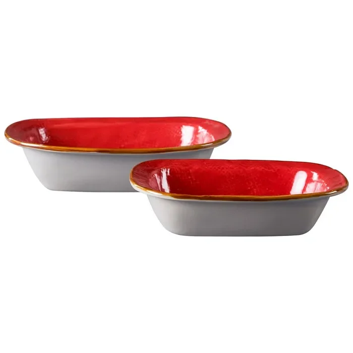 Mediterraneo – set 2 pirofile piccole colorate in gres Fornitura