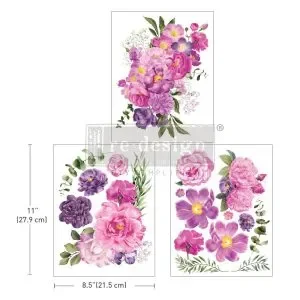 Middy Transfers® – Purple Blossom – misura 27,9 x 21,5 cm