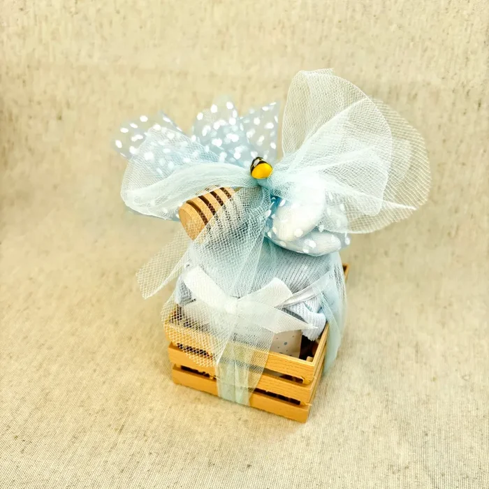 Miele millefiori artigianale da 50 gr-140gr-250 gr in Cassettina in 3D per battesimo, comunione, matrimonio ed eventi - immagine 3