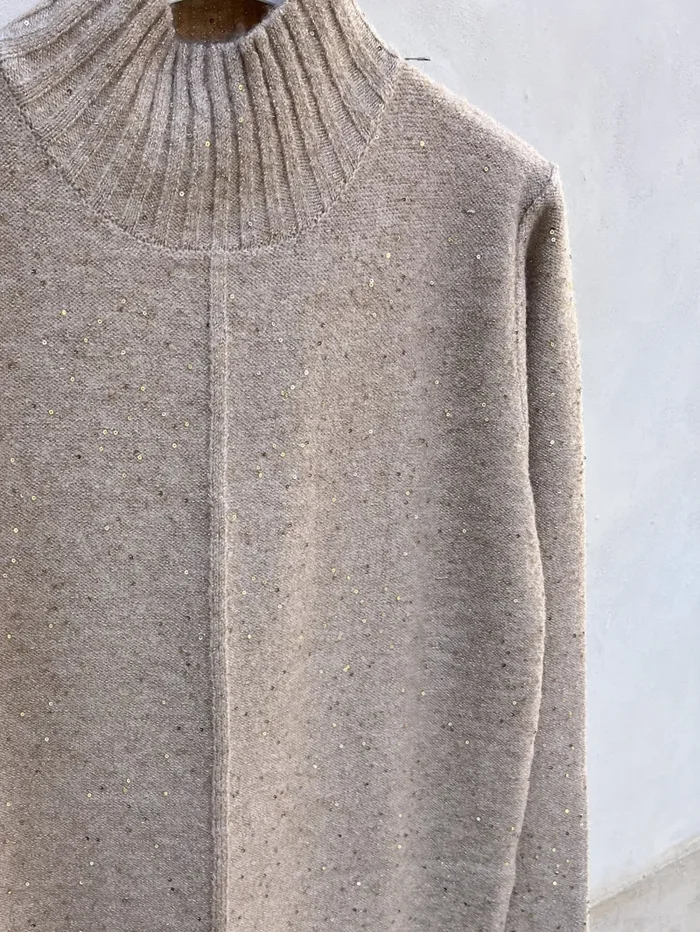 MINI ABITO IN MAGLIA CON PAILETTES Online ora - immagine 3