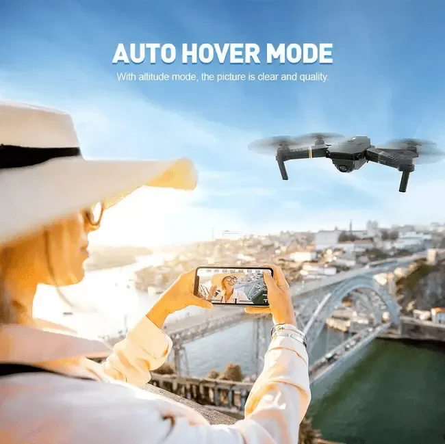 Mini Drone Quadricottero pieghevole con doppia Telecamera Telecomando o Smarphone Wifi - immagine 3