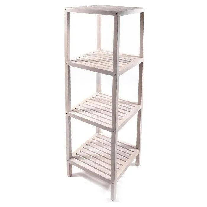 Mobiletto in legno bianco con 4 ripiani