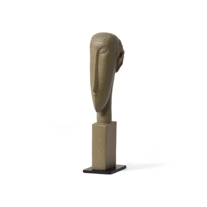 Modigliani Testa di Donna Verde – Scultura in resina - immagine 2