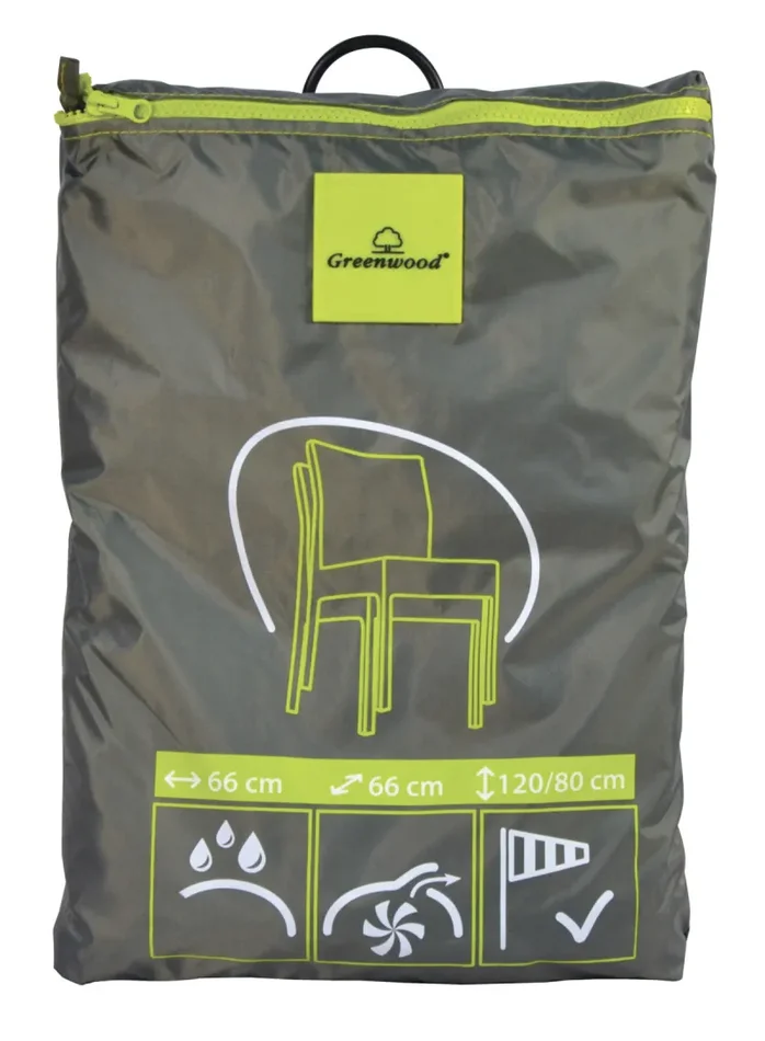 Moia Greenwood Cover per Pila 4 Sedie H 120 Cm 66 x 66 Cm Impermeabile Fornitura