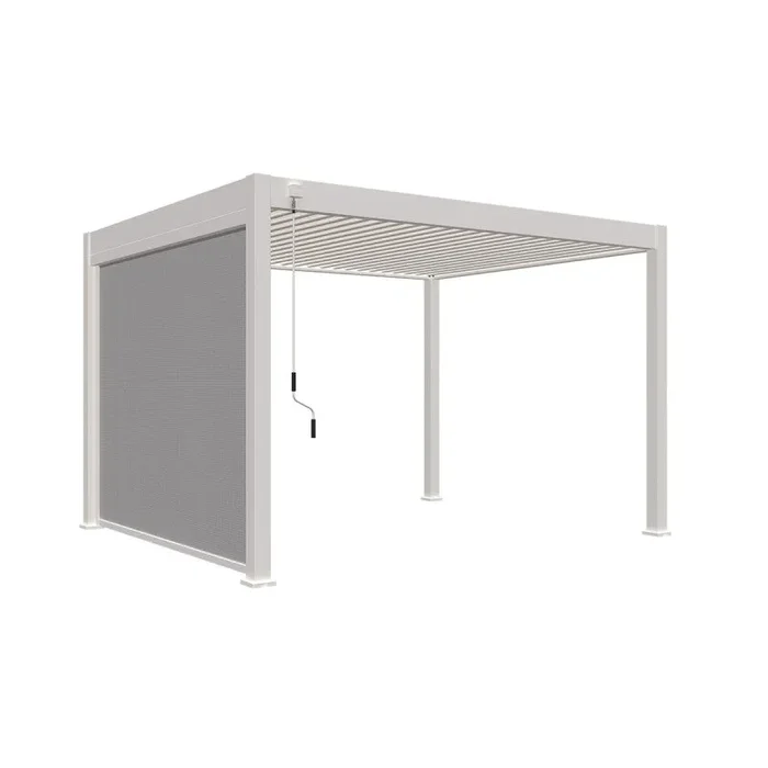 Moia Greenwood Tenda Oscurante Autoavvolgente per Pergola in Textilene 3 Mt Bianca