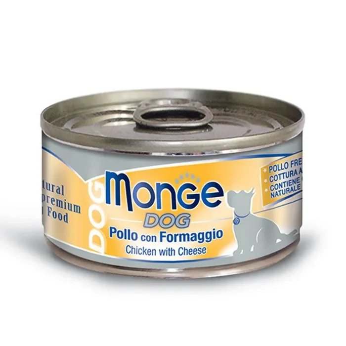 Monge Dog Adult Pezzetti di Pollo con Formaggio 95g