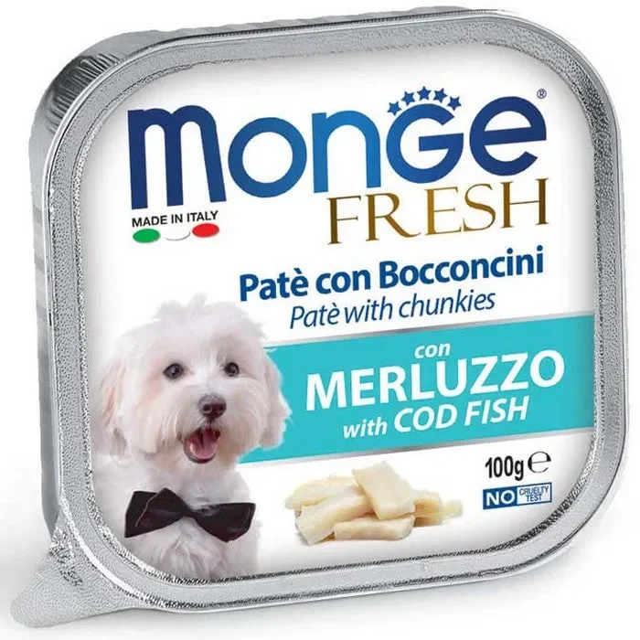 Monge Fresh Paté e Bocconcini con Merluzzo 100g - immagine 2