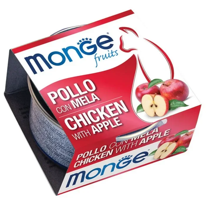 Monge Fruits Gatto Pezzetti di Pollo con Mela – Adult 80g Online ora