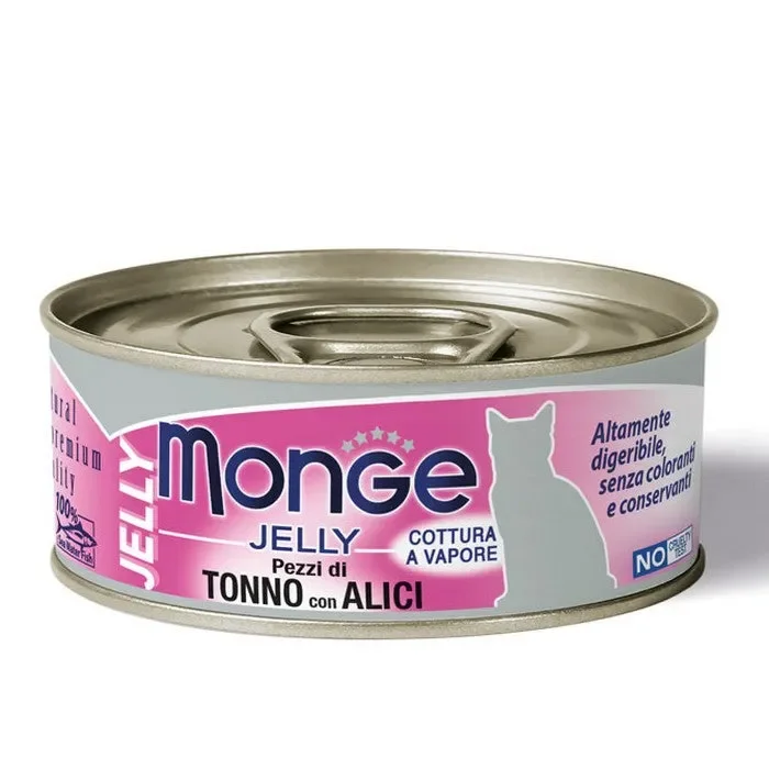 Monge Jelly Gatto Pezzi di Tonno con Alici – Adult 80g Sconti