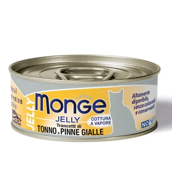 Monge Jelly Gatto Trancetti di Tonno a pinne gialle – Adult 80g Vendita calda online