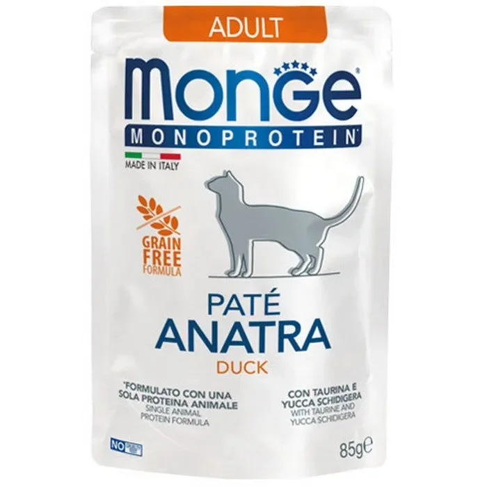 Monge Monoprotein Gatto Paté Anatra – Adult 85g