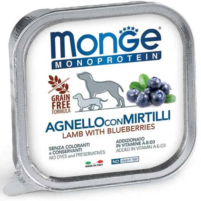 Monge Monoprotein Paté Agnello con Mirtilli 150g Sconti