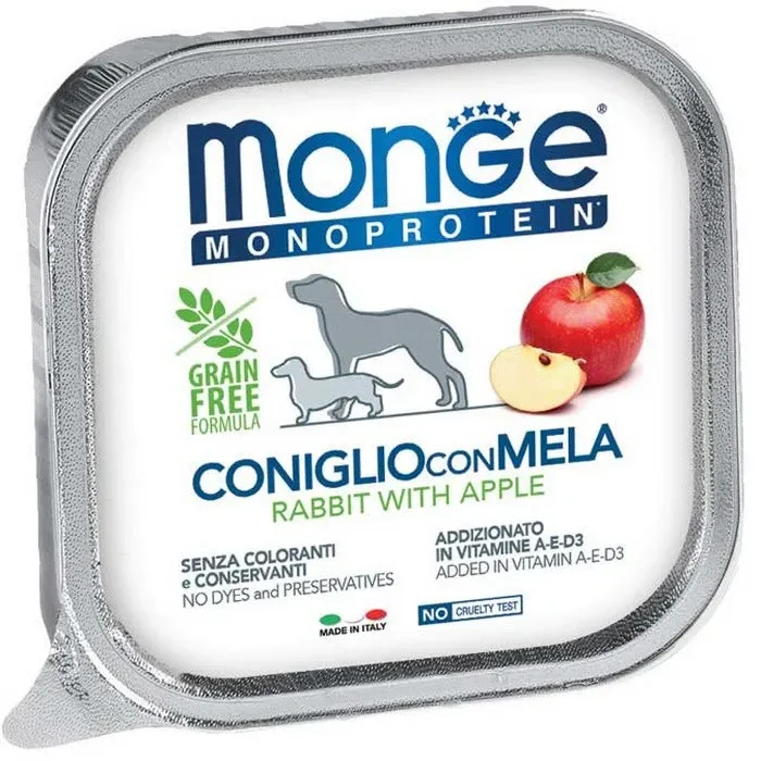 Monge Monoprotein Paté Coniglio con Mela 150g In saldo