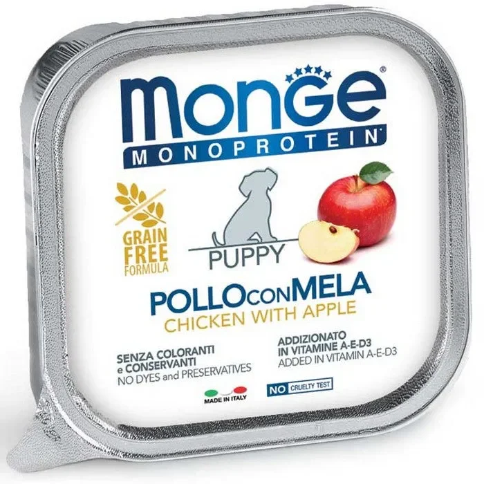Monge Monoprotein Paté Pollo con Mela – Puppy 150g