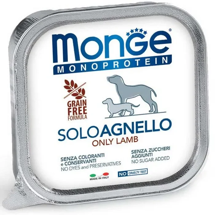 Monge Monoprotein Paté Solo Agnello 150g