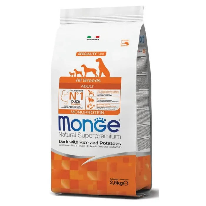 Monge Natural Superpremium All Breeds Adult Monoprotein Anatra con Riso e Patate