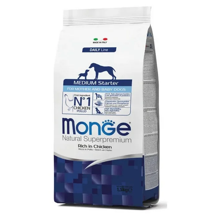 Monge Natural Superpremium Medium Starter Ricco in Pollo