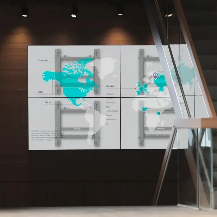 Montaggio a parete Push Up con molla a gas da 50″-70″ e carico massimo di 50 kg, nero PRO7G - immagine 2