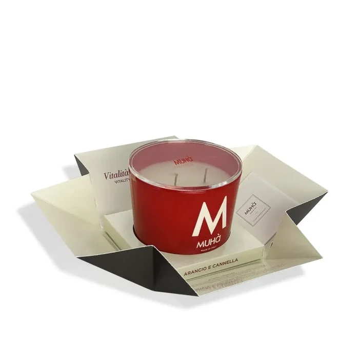 Muhà Candela in Vetro 270g Arancio e Cannella - immagine 2