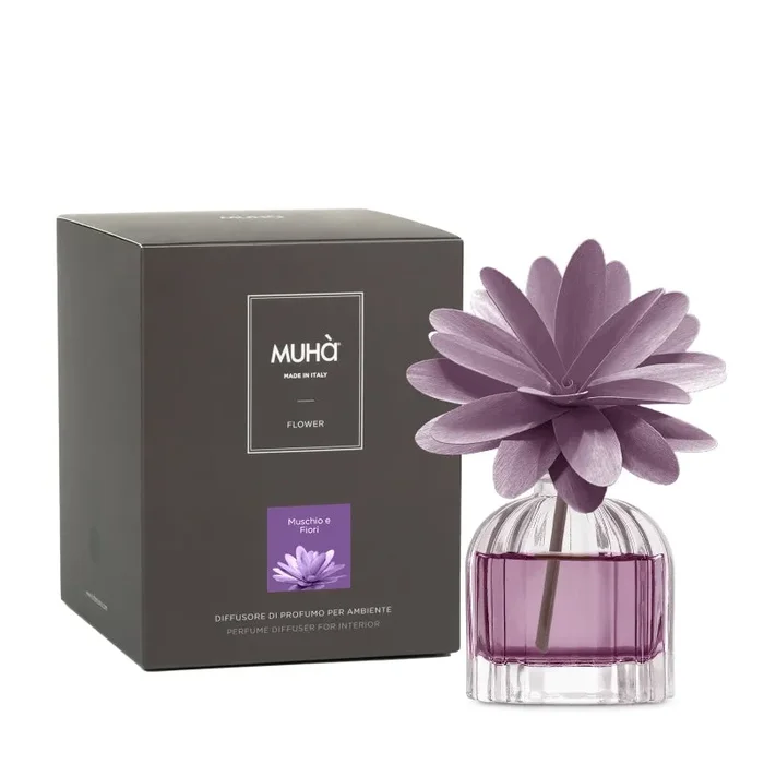 Muhà Profumatore D’Ambiente Flower Diffuser Muschio e Fiori 60ml