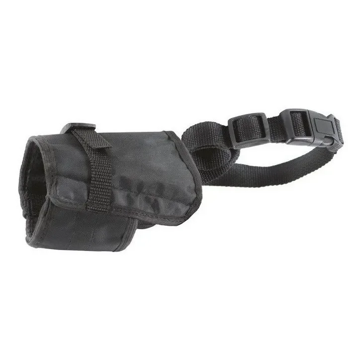 Museruola per cani regolabile in nylon nero