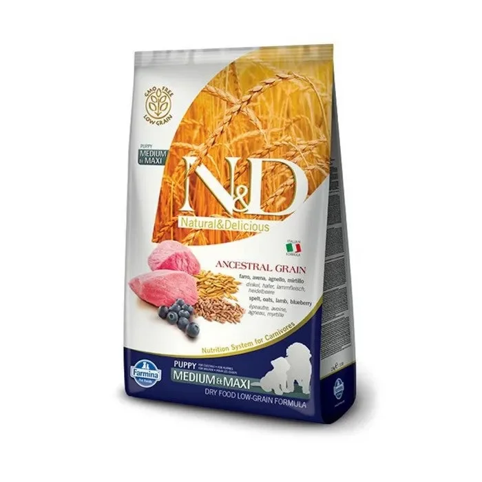 N&D Ancestral grain Dog Agnello e mirtillo Puppy Medium maxi - immagine 3