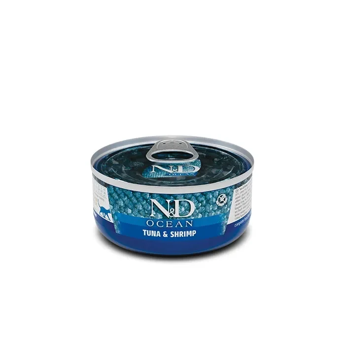 N&D Ocean Cat Tonno e gamberetti Adult 70g Vendita calda