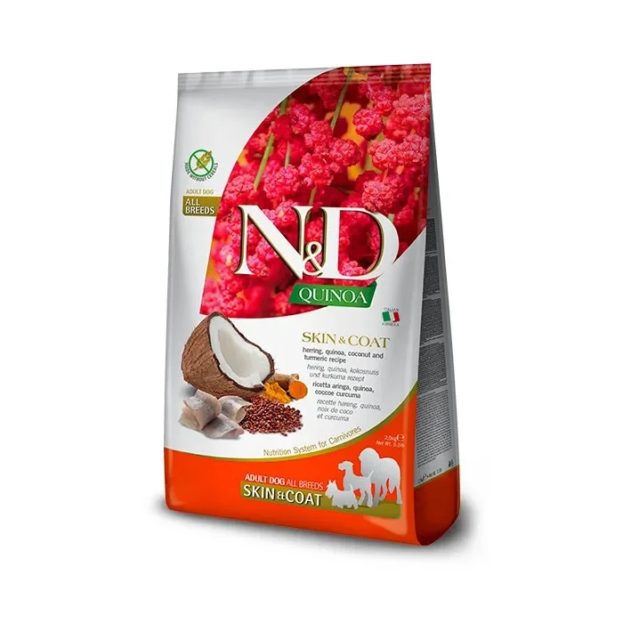 N&D Quinoa Dog Skin&Coat Aringa, quinoa e cocco Adult - immagine 3