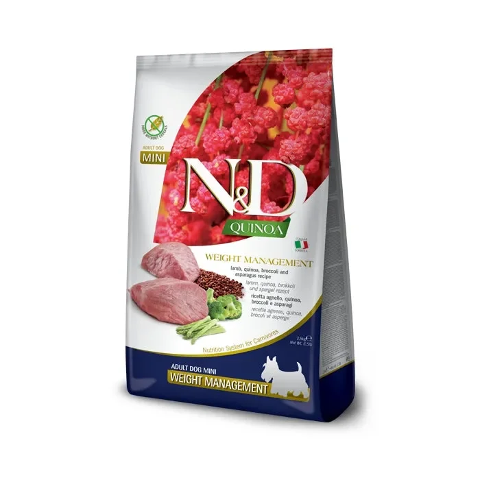 N&D Quinoa Dog Weight Management Agnello, quinoa e broccolo Adult Mini
