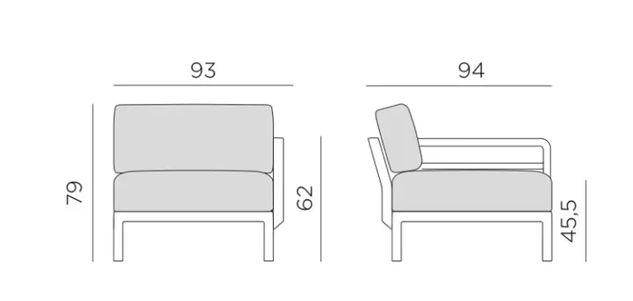 Nardi Maximo Elemento Terminale New Cactus e Lava Sunbrella - immagine 3