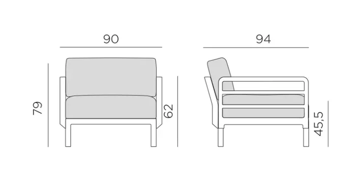 Nardi Maximo Poltrona New Terra Perla Sunbrella - immagine 3