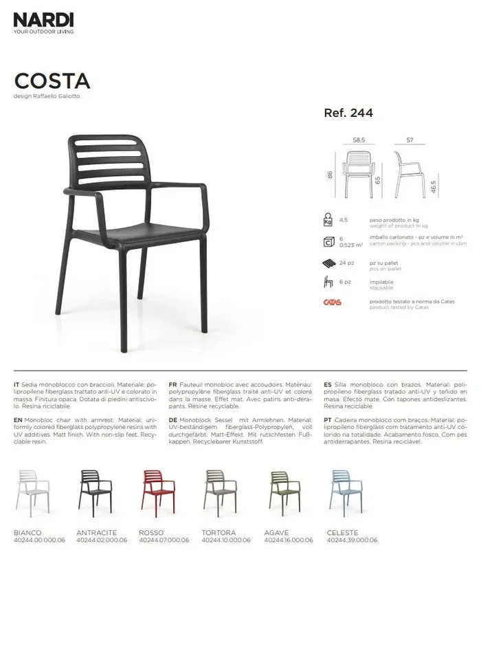 Nardi Sedia Costa Caffè - immagine 3