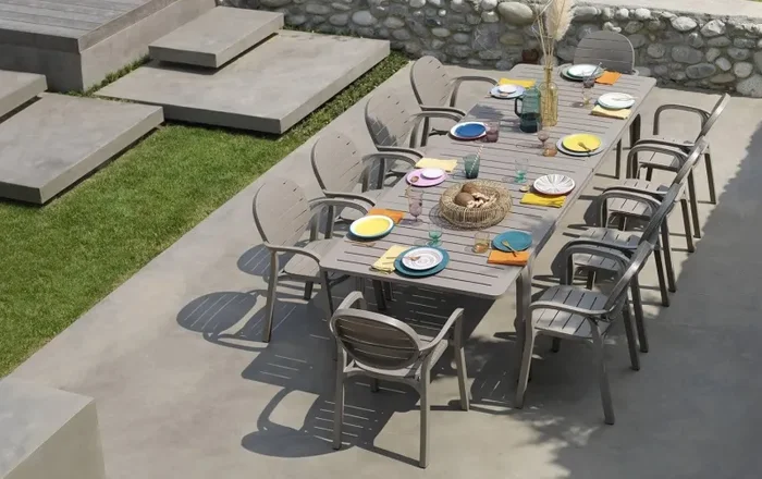 Nardi Tavolo Alloro 210 Extensible 210 / 280 x 100 Cm H 73 Cm Tortora - immagine 3