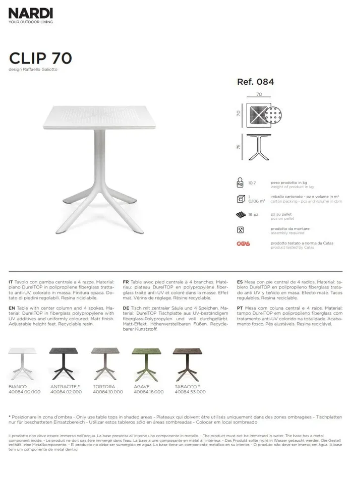 Nardi Tavolo Clip 70 Agave - immagine 3