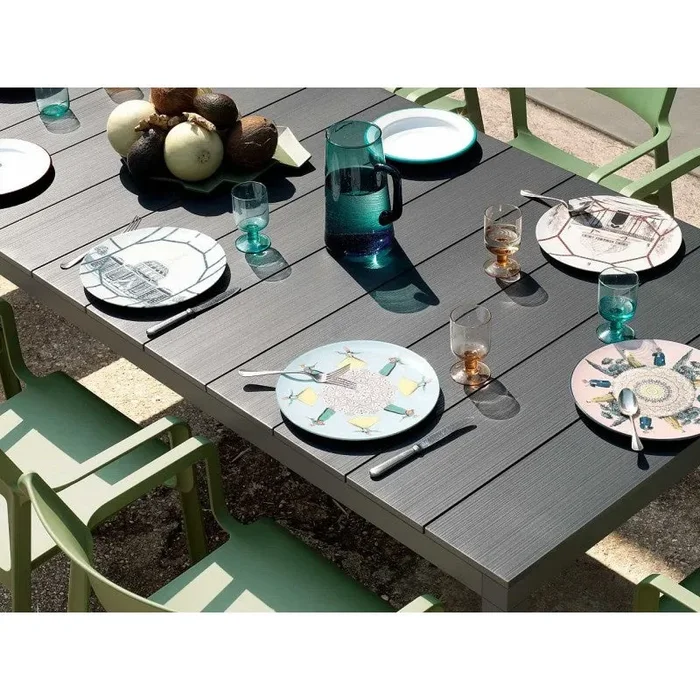 Nardi Tavolo Rio 140 Extensible 140 / 210 x 85 Cm H 76 Cm Alluminio Antracite - immagine 2