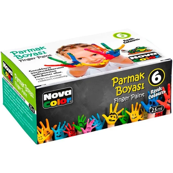 Novacolor 6 colori fingerpaint 25ml