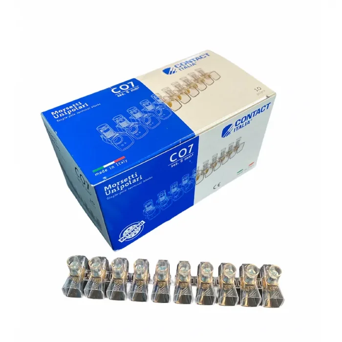 nr 10 Morsetti elettrici a cappuccio 6 MMQ isolante per cassette di derivazione |CONTAC | C07